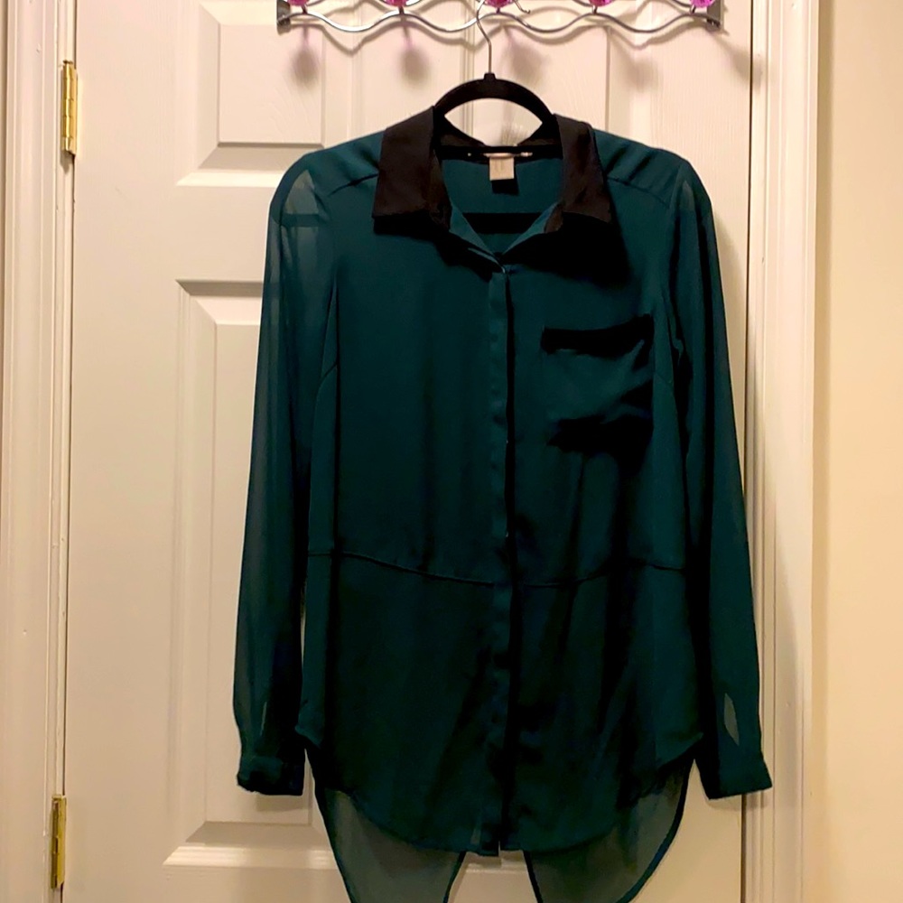 Green Buttoned Blouse